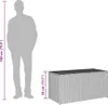 A diagram showing the dimensions of a garden box in relation to a person's height. Anteprima dell’immagine prodotto