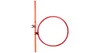 An orange pole with a red hoop attached, used for dog agility training. Anteprima dell’immagine prodotto