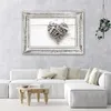 Leinwandbild geflochtenes herz mit holzschleife 100x70 cm Produktbild-Vorschau 2