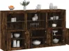 vidaXL Příborník s LED osvětlením kouřový dub 181,5x37x100 Náhled obrázku produktu 1