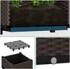 Relaxdays Pflanzkübel, Rattan-Optik, HBT: 38x80x40 cm, Produktbild-Vorschau 5