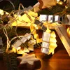 LED Lichterkette mit silbernen Baum Backförmchen - 8 warmweiße LED - Batteriebetrieb - L: 1,4m Produktbild-Vorschau