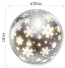 LED Weihnachtskugel aus Glas - Schneeflocken, 12 cm, 3x AA, Innen, warmweiss, Timer Produktbild-Vorschau
