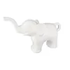 A white ceramic elephant figurine with its trunk raised. Produktbild-Vorschau