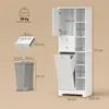 HOMCOM Badezimmerschrank Schmaler Badschrank mit 6 offenen Produktbild-Vorschau 3