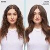 A split image showing a woman's hair before and after using Redken Texture Paste & Beach Spray. Náhľad obrázku produktu