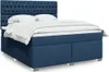 Eleganten-Stil Boxspringbett mit Matratze Blau 180x200 cm Produktbild-Vorschau 1