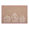 Clayre & Eef sada 6 podložiek 48x33 cm hnedá bavlnená Náhľad obrázku produktu 2