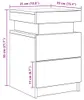 vidaXL Szafka nocna LED dąb Artisan 35x39x55 cm materiał Podgląd zdjęcia produktu 8