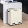 Deleca Mülleimer 60L 2x30L, Abfalltrennung Treteimer mit Produktbild-Vorschau 2