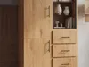 FineBuy Hochschrank MDF 188cm Eiche Groß Türen und Produktbild-Vorschau 5