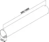 Technical drawing of a cylindrical pipe with dimensions and length indicated. Anteprima dell’immagine prodotto