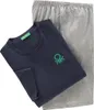 Benetton Herren Pyjama-Set kurz, natürlich atmungsaktiv Produktbild-Vorschau 1