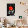MuchoWow® Poster Blumen - Schwarz - Weiß - Rose - Rot 40x60 Produktbild-Vorschau 7