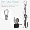 Navaris Titan Camping Besteck 3tlg. - Outdoor Messer Gabel Produktbild-Vorschau 3