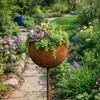 Bornhöft Gartenstecker Edelrost mit Kugelschale, Ø 15 cm, Produktbild-Vorschau 4