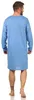 Herren Nachthemd langarm Sleepshirt; Blau M Produktbild-Vorschau 3