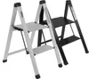 Alu Trittleiter 2-stufig klappbar bis 150 kg silber Produktbild-Vorschau 1