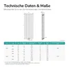 Radiatore EMKE radiatore verticale di design, 1800x620 mm, Anteprima dell’immagine prodotto 7