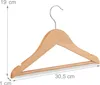 Relaxdays Kinderkleiderbügel, 20er Set, Holz Kleiderbügel, Produktbild-Vorschau 4