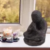 Stonox Shaolin Mönch Figur Quenx Anjali Mudra Steinguss Produktbild-Vorschau 2