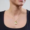trendor 75826 Damen-Halskette mit Medaillon Gold auf Silber 925 4 Produktbild-Vorschau