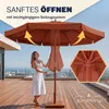 KINGSLEEVE® Holz Sonnenschirm 330 cm Groß UV Schutz 80+ Produktbild-Vorschau 6
