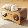 Arbre à chat maison chat lit en carton avec balles 60cm Voir les images du produit 5