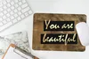 MuchoWow® Mauspad Mousepad Zitat - Schönheit - Braun - Gold Produktbild-Vorschau 5