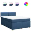 Boxspringbett mit Matratze Blau 160x200 cm Stoff Produktbild-Vorschau 1