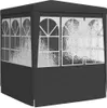A dark grey party tent with clear plastic windows. Náhľad obrázku produktu