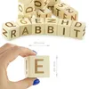 Cubes en bois Ulanik avec lettres et chiffres anglais Voir les images du produit 3