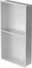 A white, recessed shelf unit with a silver frame. Náhľad obrázku produktu