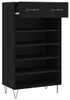 vidaXL Schuhschrank Schwarz 60x35x105 cm Holzwerkstoff Produktbild-Vorschau 5