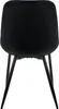 A back view of a black velvet dining chair with black metal legs, isolated on a white background. Náhľad obrázku produktu