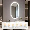 Lustro LED owalne WISFOR, 50x100 cm, lustro do łazienki z Podgląd zdjęcia produktu 3