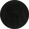 A black circular rug on a white background. Produktbild-Vorschau