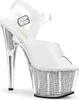 ADORE-708SRS Damen Sandale von Pleaser, Transparent Silber Produktbild-Vorschau 1