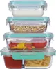 8 tlg. Glas- Frischhaltedosen Set, Klick- Deckel, Gefrier Produktbild-Vorschau 1