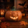Kürbis-Laterne als LED Halloween-Deko Windlicht in 22x20 cm Produktbild-Vorschau 5