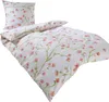 A floral patterned duvet cover and pillowcase set laid out on a white background. Produktbild-Vorschau