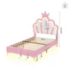 Kinderbett Polsterbett 90x200 cm, Prinzessin Einzelbett mit Produktbild-Vorschau 2