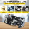 A benchtop metal lathe with illustrative images of its capabilities. Voir les images du produit