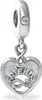 A silver charm in the shape of a heart with an infinity symbol and the word "FRIENDS" engraved on it. Podgląd zdjęcia produktu