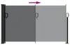vidaXL Zijmarkies, uitschuifbaar, zwart, 117x300 cm Productafbeelding-voorbeeld 6