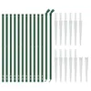 vidaXL Maschendrahtzaun mit Bodenhülsen Grün 0,8x25 m -  Produktbild-Vorschau 3