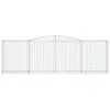 Gabionen mit Hochbogen 10 Stk 400x50x120/140cm Verzinktes Produktbild-Vorschau 4