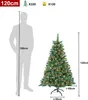 XINZI Kunstkerstboom, 120 cm, PVC, groen – Met Productafbeelding-voorbeeld 2