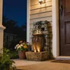 Outsunny Gartenbrunnen mit warmweißen LED-Lichtern Produktbild-Vorschau 9