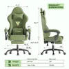 Arvioo Gaming Stuhl mit Massage-Lendenkissen, Gaming Chair Produktbild-Vorschau 2